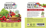 Gardeners Basics Survival Seed Vault Kit, Vegetable Seeds for Planting