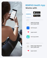 RENPHO Smart Scale and Tape Measure, Digital Bluetooth Scale with Tape Measure for Body Measuring, Weight Loss, Muscle Gain, Gift, 400lbs, Inches/cm