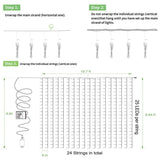 Solhice LED Curtain Lights Outdoor 20ft x10ft, 600 LED Plug in Hanging Christmas String Lights Indoor Bedroom, Twinkle Light Backdrop for Outside Wedding Decor, Warm White (Not Connectable)