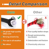 BEXSLE Bungee Cords with Hooks, Heavy Duty Outdoor Elastic Bungee Straps，No Odour Industrial Grade Bungee Rope for Securing Tarps, Luggage,Tents, Bikes or Garden Tidying 24in6pcs + 48in2pcs (Black)