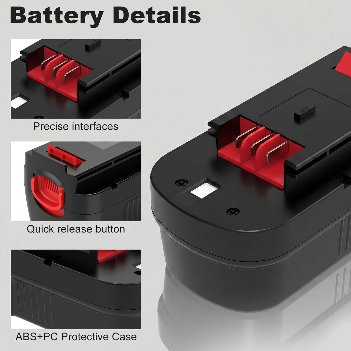 2Pack 4.5Ah HPB18 Ni-Mh Replacement Battery for Black and Decker 18V Battery HPB18 HPB18-OPE Compatible with Black Decker Battery 18 Volt Tools A1718 FS18FL Firestorm Cordless Power Tool（2Pack ）