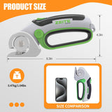 ZEITE 4V Cordless Electric Scissors Cardboard Cutter with 1 x Replace Blade,1 x Storage Box,1 x USB Rechargeable Cable Rotary Cutter for Box Plastic Carpet Cloth, Easy to Hold and Safety,Gray