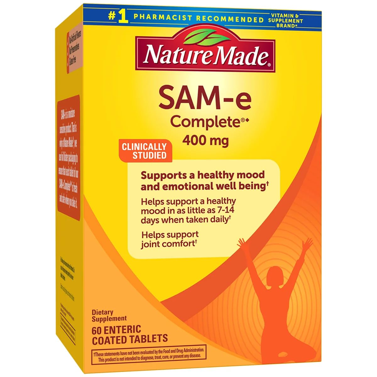 Nature Made SAM-e Complete 400 mg. Tablet (Helps Support Healthy Mood & Joint Comfort) 60 Count
