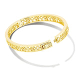 Kendra Scott Kelly Bangle Bracelet, 14k Gold Plated Brass, Fashion Jewelry for Women, Small/Medium