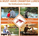 TRUSCEND Pre-rigged Fishing Jig Lures for Freshwater and Saltwater, Innovative Super Durable TPE Bass Lures, Lifelike Shrimp Crayfish Swimbait, Weedless Lure for Crappie Trout Walleye, Keep Separately