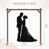 7.2FT Wooden Wedding Arch Square Wood Arches Arbor Backdrop Stand for Ceremony Indoor Outdoor Wedding Party Proposal Scene Garden Beach Forest Rustic Boho Decoration