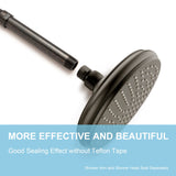 OFFO Shower Head Extension Arm, Oil Rubbed Bronze 6 in Shower Arm Extension Shower Head Extender Made of 304 Stainless Steel Shower Pipe Extension