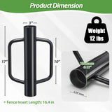 T Post Driver 12 LB, Fence Post Driver with Handles, Heavy Duty Metal Post Pounder for Wooden Posts U-Channels, 17 inch Steel Pile Driver for Farm Garden Orchard, Easy Use Fence Post Digger