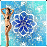 BYDOLL Beach Blanket 78''X81'' 4-7 Adults Oversized Lightweight Waterproof Sandproof Blanket for Beach Large Picnic Mat Travel Camping