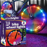 Brightz WheelBrightz LED Bike Wheel Lights - 2025 Edition with Superior Straps & LED-Weatherproof Shield! 14 Colors - Unmatched Durability, Visibility & 48+ Hours of Dazzling Illumination