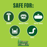 Green Gobbler ENZYMES for Grease Trap & Sewer - Controls Foul Odors & Breaks down Grease, Paper, Fat & Oil in Sewer Lines, Septic Tanks & Grease Traps (4 Gallon Case)