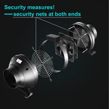 MELONFARM 4" 190 CFM Inline Duct Fan with E12 Speed Controller, Ventilation Exhaust Fan for Cooling Booster, Grow Tents, Hydroponics