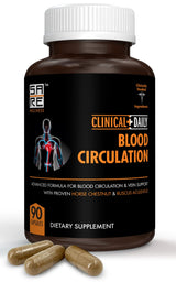Clinical Daily Blood Circulation Supplements. Butchers Broom, Horse Chestnut, Hawthorn, Cayenne, Arginine, Diosmin Varicose Veins Treatment for Legs. Poor Circulation and Vein Support. 90 Capsules.