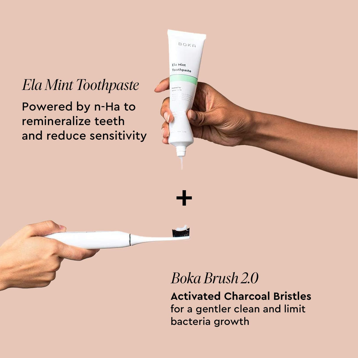 Boka Fluoride Free Toothpaste Nano Hydroxyapatite, Helps Remineralize, Appropriate for Sensitive Teeth, Whitening - for Adult, Kids Oral Care - Refresh Mint Flavor, 4 Fl Oz 3Pk