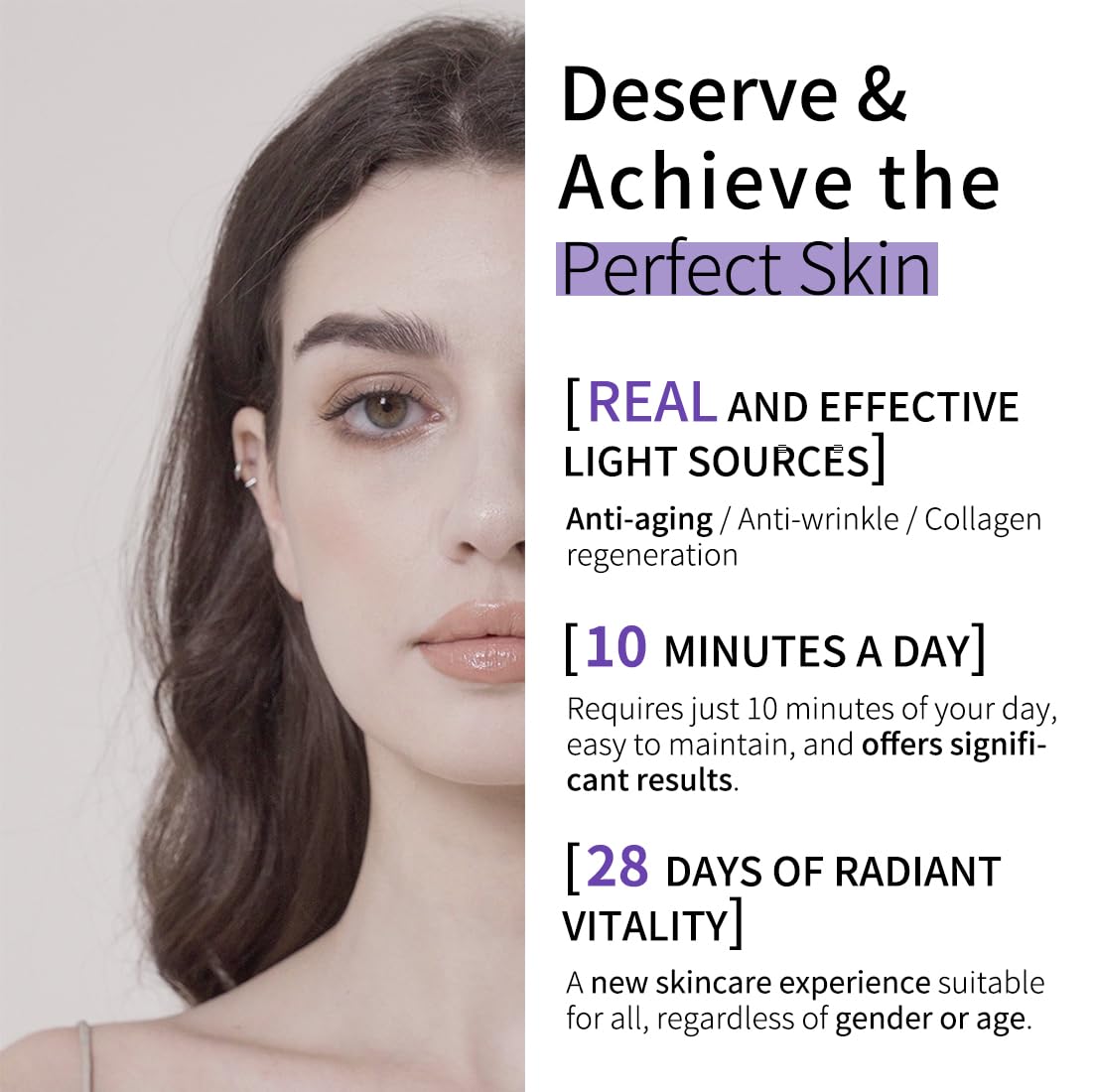 HIME SAMA LED Face Mask, 8 Color LED Mask for Face Skin Care, FSA/HSA Eligible, Red Light Mask for Face, Infrared, Red & Blue Light Mask, Wrinkle Reduction, Wireless. (Miracle ACE RB-050)