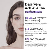 HIME SAMA LED Face Mask, 8 Color LED Mask for Face Skin Care, FSA/HSA Eligible, Red Light Mask for Face, Infrared, Red & Blue Light Mask, Wrinkle Reduction, Wireless. (Miracle ACE RB-050)