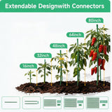 100 Pcs Garden Stakes 16 Inch DIY 4ft 5ft 6ft 7ft 8ft Tomato Plant Stakes