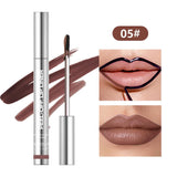 BANGFENG 4Pcs Peel Off Lip Liner Stain Set - Long-Lasting, Smudge-Proof, Waterproof Nude Matte Lip Tint, Non-Fading Peel Off Lip Color, Effortless Precision & Full Coverage, 24H Color Hold