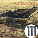 16 Inch Ground Rebar Stakes, J Hook Extra Heavy Duty Rust Proof Coated Steel Ground Anchors with Chisel Point End for Camping Tent and Canopy Tent (8)