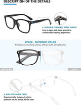 livho High Tech Blue Light Glasses - Advanced 99% Blue Light Blocking Computer Glasses - Anti Eyestrain & UV Glare Protection