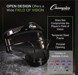 Champion Sports Steel Softball Face Mask - Classic Fielders Masks for Adults - Durable Head Guards - Premium Sports Accessories for Indoors and Outdoors - Multiple Styles