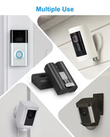 2Pack Replacement for Ring Battery Compatible with Ring-Doorbell-Camera 2/3/4/3plus, Stick Up Camera (2nd and 3rd Gen), Also for Spotlight Cam and Peephole Cam, Rechargeable 3.65V 6040mAh Battery