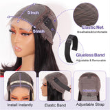 Ailwelia Wear and Go Glueless Wig Bob Wig Human Hair 200% Density 5x5 HD Lace Closure Wigs Human Hair Wigs For Black Women Glueless 5x5 Closure Wigs Human Hair Pre Plucked Bob 14 Inch