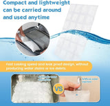 WAQIWARON Ice Sheets for Coolers Reusable - Ice Pack Sheets - Ice Mat with Flexible 96 Ice Cube Packs - Ice Blanket Large Flat Freezer Long Lasting Ice Packs for Cooler