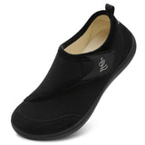 LeIsfIt Mens Slippers Wide House Shoes Adjustable Diabetic Shoes Arthritis Swollen House Slippers Indoor Outdoor Black Size 13