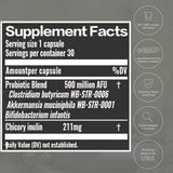 Vjningu GLP-1 Probiotic - 500M AFU Multi-Strain Probiotic + Prebiotic, Naturally Support GLP-1 Production & Curb Appetite, Delayed Release, Third-Party Tested, for Men & Women-30 Capsules (one-pc)