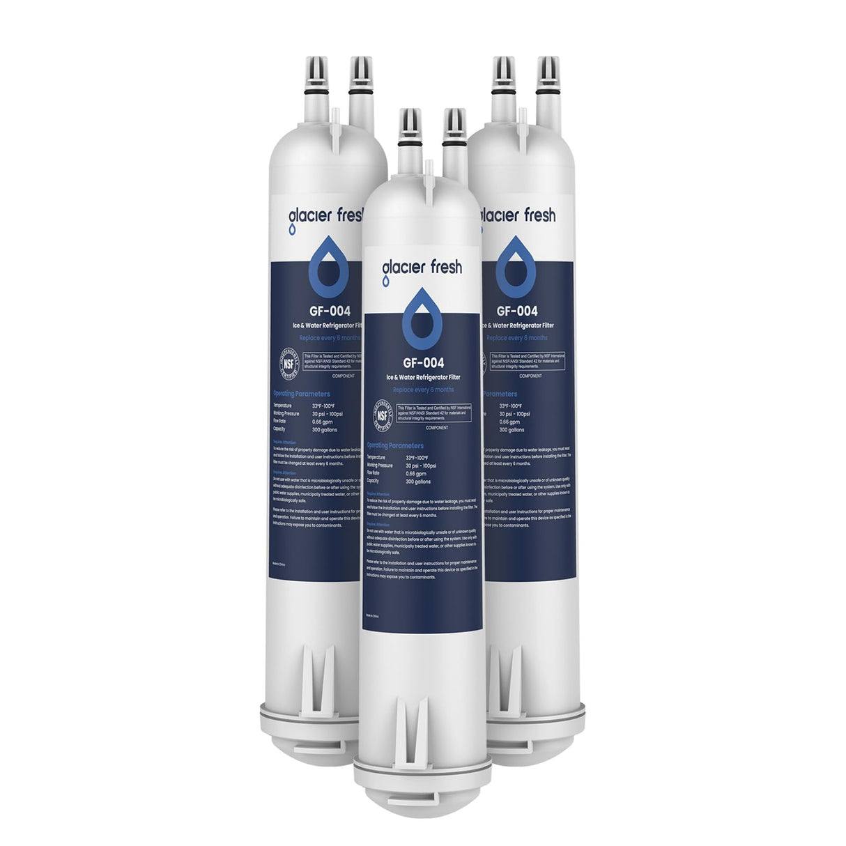 GLACIER FRESH EDR3RXD1 Compatible with 4396841 Refrigerator Water Filter, KAD3RXD1, WHR3RXD1, 4396841, 4396710, Filter 3, 46-9083,46-9030, 9030, 9083 Refrigerator Water Filter, 3 Pack