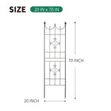 SCENDOR Garden Trellis 70” x 20” for Climbing Plants 6FT Metal Iron Wire Vine Flower Trellises for Outdoor Climbing Plants Support