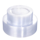 FLOWERCAT 100PCS Clear Plastic Plates - Heavy Duty Clear Disposable Plates for Fall Party/Wedding/Christmas - Include 10inch & 7inch Dinner/Dessert Plates for 50guests