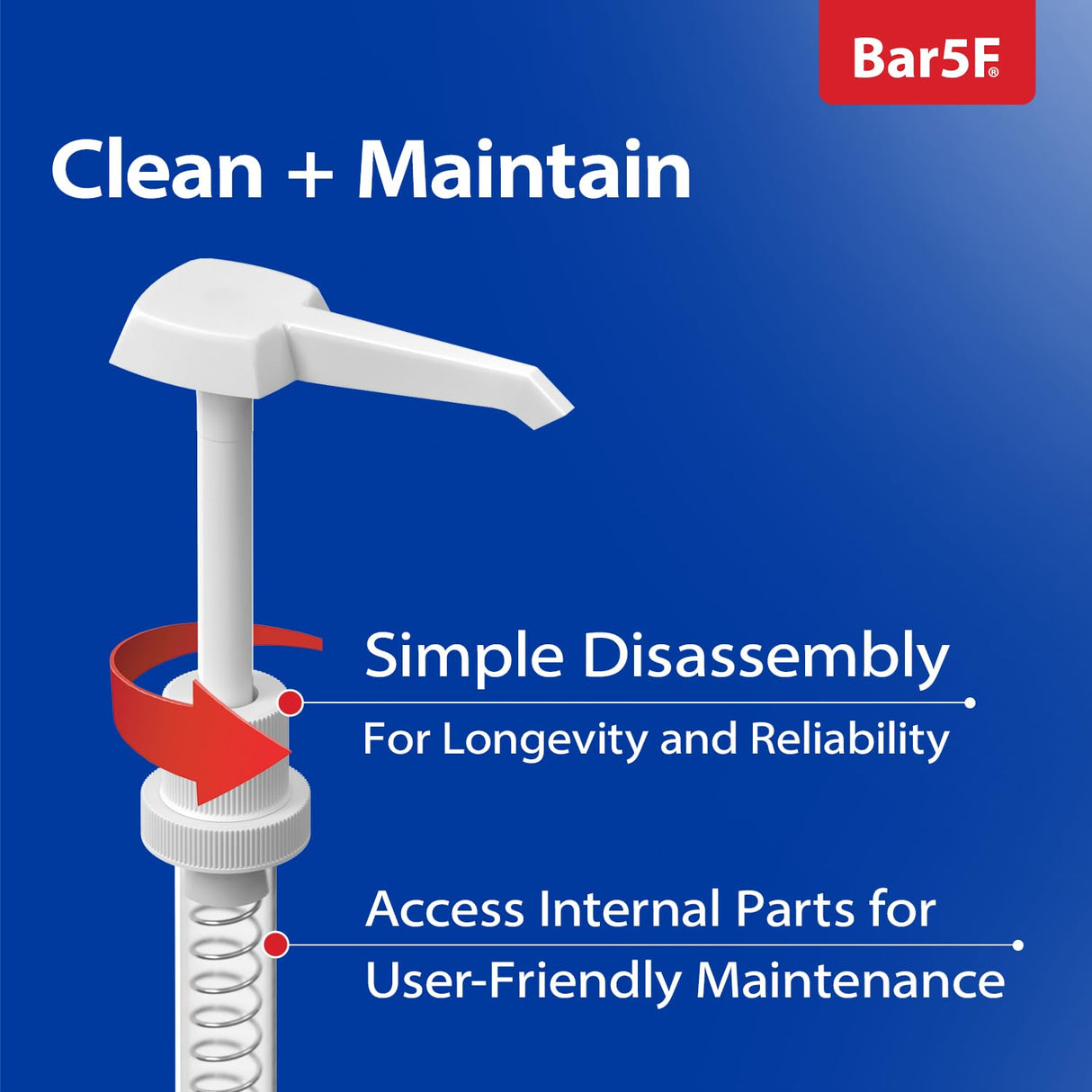 Bar5F Gallon Pump Dispenser Heavy Duty for 1, 2.5, and 5 Gallon Containers Commercial Household Industrial Large Actuator 30cc Output | 38-400 2-Pack