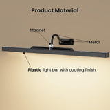 Craftersmark 24 Inch Picture Light - Black 6000mAh Battery Operated Wireless Wall Sconce with Remote & Timer for Paintings, Gallery, Mirror & Artwork