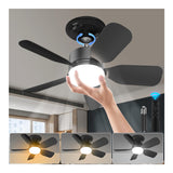 aupuslite 20" Socket Fan Light with Remote, 30W 2000 Lumens, 3 Colors 3000-6000K Small Ceiling Fans with Lights 6 Speed Wind Light Bulb Fan for Bedroom, Living Room, Kitchen, Laundry Room