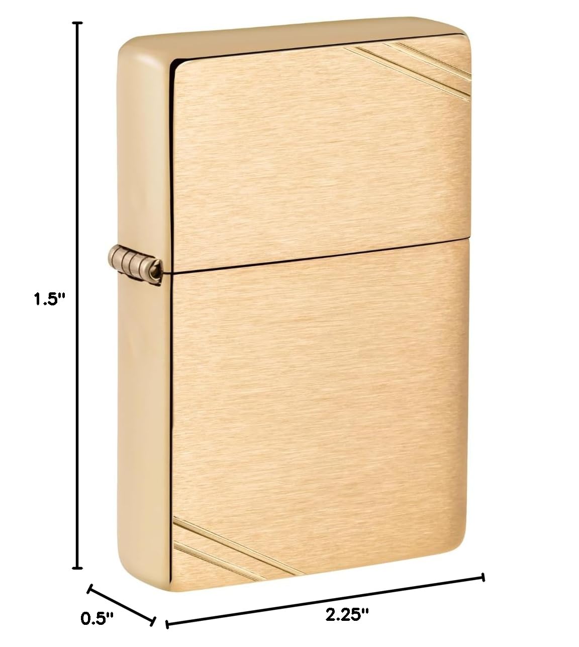 Zippo Vintage Brushed Brass with Slashes Pocket Lighter
