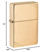 Zippo Vintage Brushed Brass with Slashes Pocket Lighter