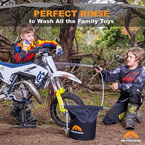 Portable Shower for Camping with Dry Bag - Camp Shower with Rechargeable Battery and Included 10L Dry Bag for Water Storage. Complete Camping Shower in a Bag (+Sprayer Attachment).