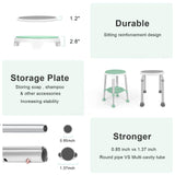 Shower Chair for Inside Shower, FSA/HSA Eligible Swivel Shower Stool 350lbs, Adjustable Tub Chair and Bathroom Stool with Storage Tray for Seniors, Elderly, Bath Handicap & Disabled