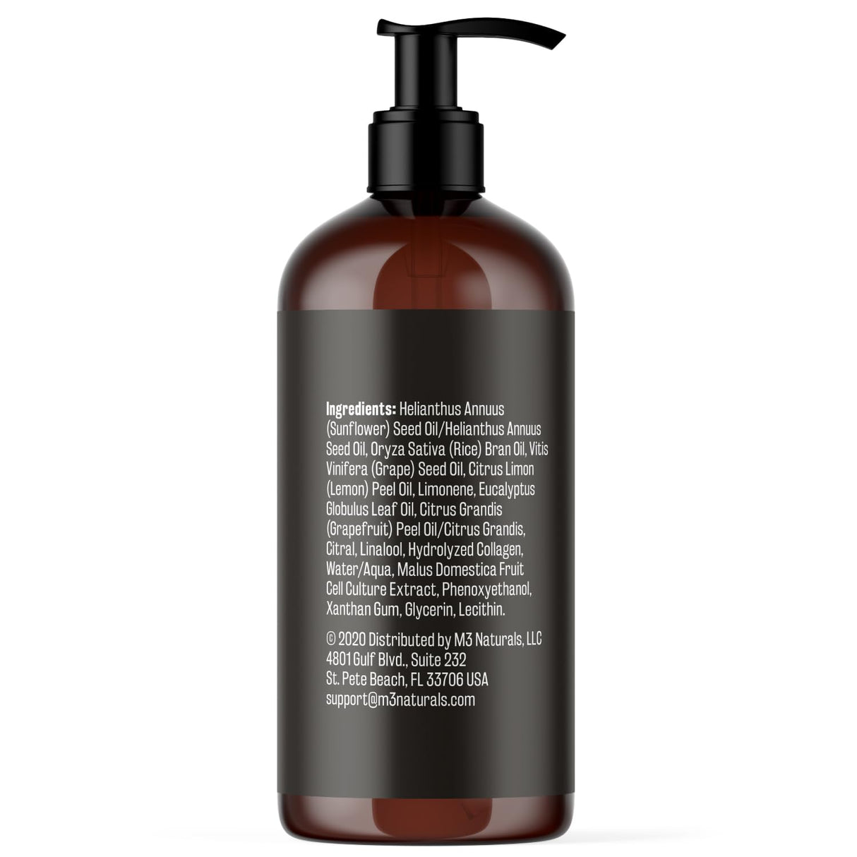 M3 Naturals Anti Cellulite Massage Oil and Silicone Body Brush – Collagen and Stem Cell Skin Tightening Formula for Smoothing and Firming – 8 Fl Oz