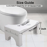 Foldable Toilet Potty Stool for Adults, 7" Heavy Duty Portable Squatting Poop Foot Stool with Freshener Space, Bathroom Non-Proof Toilet Assistance Step Stool fits 14"-16" Standard Toilets