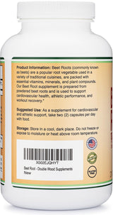 Beet Root Powder Capsules (Organic and Vegan) (210 Count, 1,000mg Per Serving) - Super Food from Beets with High Nitrate for Overall Health Support by Double Wood