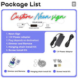 CIONAOR Custom Neon Sign, Custom LED Neon Sign Customizable for Wedding Bar Salon Beauty Business Light Up Name Sign, Personalized Neon Light Suitable for Events Birthday Gifts Decorations