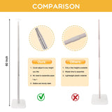 RUBFAC Balloon Column Stand Kit, Set of 2, 6.6ft Height Adjustable Column Kit, Metal Telescopic Pillar Balloon Stand, Birthday Party, Graduation, Wedding Christmas Decorations, White and Silver