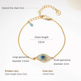 Cicy Bell Evil Eye Bracelets 18k Gold Plated Adjustable