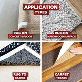 XFasten Double Sided Carpet Tape for Area Rugs 2 Inch x 60 Yards, Residue-Free Carpet Tiles Tape, Removable Heavy-Duty Rug Pad Gripper for Hardwood, Vinyl Flooring Underlayments, Laminate- Wood-Safe