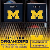 Franklin Sports NCAA College Team Fabric Storage Cubes Made to Fit Storage Bin Organizers