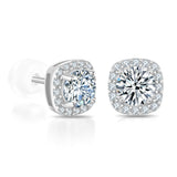 Moissanite Stud Earrings,925 Sterling Silver Lab Created Earrings for Women Men DOJOJOSA Jewelry for Gifts