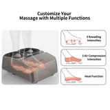 MOUNTRAX Foot Massager Machine with Heat, Gifts for Women Men, Shiatsu Foot Massager with Remote Control, Deep Kneading and Soothing Heat, Fits Feet Up to Men Size 12 (Gray)